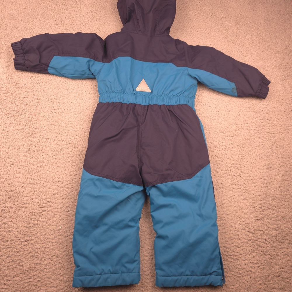 L.L.Bean Snowsuit Kids 12-18M Blue 3M Thinsulate Grow Cuffs Hooded Full Zip - Picture 9 of 10